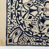 Great Old Pen and Ink Mandala-like Pattern Drawing, Early 20th Century