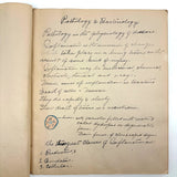 1901 Pathology/Bacteriology Marbled Cover Notebook with Gorgeous Colored Pencil Illustrations Throughout, NYC