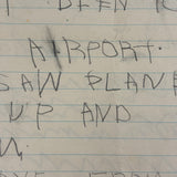 We Saw Planes Go Up and Down, 1931 Hand-written Letter to Daddy, More on Reverse