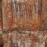 Force of Nature, Folk Carved Native American Woman with Long Braid and Decoration Everywhere