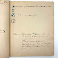 1901 Pathology/Bacteriology Marbled Cover Notebook with Gorgeous Colored Pencil Illustrations Throughout, NYC