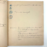 1901 Pathology/Bacteriology Marbled Cover Notebook with Gorgeous Colored Pencil Illustrations Throughout, NYC