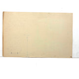 Charming Naive Ink and Graphite Interior Drawing With Pattern Everywhere, Earlier 20th Century