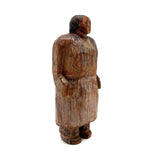 Force of Nature, Folk Carved Native American Woman with Long Braid and Decoration Everywhere