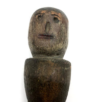 Super Primitive Antique Jig Doll with Wonderful Face and Old Paint