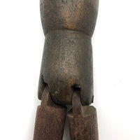 Super Primitive Antique Jig Doll with Wonderful Face and Old Paint