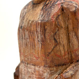 Force of Nature, Folk Carved Native American Woman with Long Braid and Decoration Everywhere