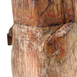 Force of Nature, Folk Carved Native American Woman with Long Braid and Decoration Everywhere