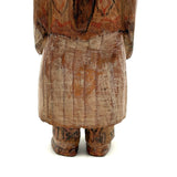 Force of Nature, Folk Carved Native American Woman with Long Braid and Decoration Everywhere