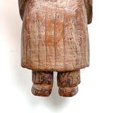 Force of Nature, Folk Carved Native American Woman with Long Braid and Decoration Everywhere