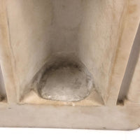 Carved Marble Alter with Mirror and Praying Bisque Figures in Niches
