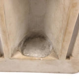 Carved Marble Alter with Mirror and Praying Bisque Figures in Niches