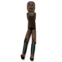 Super Primitive Antique Jig Doll with Wonderful Face and Old Paint