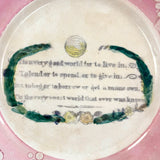 Tis a Very Good World, Tis the Very Worst World...Scarce Mid 19th Century Sunderland Pink Lustre, Transfer Decorated Plate