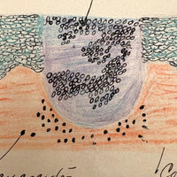 1901 Pathology/Bacteriology Marbled Cover Notebook with Gorgeous Colored Pencil Illustrations Throughout, NYC