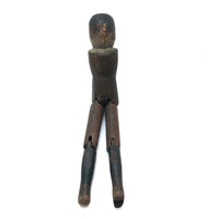 Super Primitive Antique Jig Doll with Wonderful Face and Old Paint
