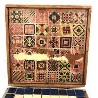 Beautiful Early Set of 81 Color Cubes in Custom Box