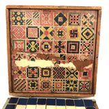 Beautiful Early Set of 81 Color Cubes in Custom Box