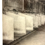 Universal Portland Cement Co. Interior Stable, Chicago--Gorgeous c. 1910s-20s Silver Print Mounted on Linen