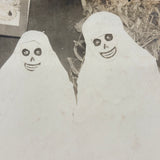 Skeleton-Ghosts, Very Striking (and Fairly Haunting) Original Early 20th Century Paper Print Snapshot