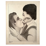 Robert Ingles's Unexpectedly Excellent  Ink / Ink Wash Student Drawing on Board, 1955