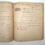 1901 Pathology/Bacteriology Marbled Cover Notebook with Gorgeous Colored Pencil Illustrations Throughout, NYC