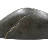 Ultra Minimal, Ultra Smooth, Masterfully Carved Dark Green Stone Inuit Whale, Signed in Syllabics, 1990