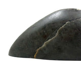 Ultra Minimal, Ultra Smooth, Masterfully Carved Dark Green Stone Inuit Whale, Signed in Syllabics, 1990