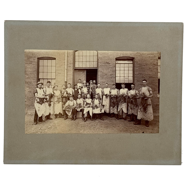 Stunning c. 1880s-90s Shoe Makers Occupational Mounted Albumen Photo, Photographer AE Alden, Boston