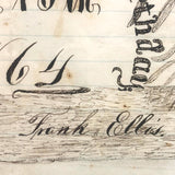 In Memory of My 19th Birthday, 1864, Ink Drawing in Period Frame