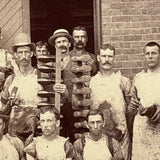 Stunning c. 1880s-90s Shoe Makers Occupational Mounted Albumen Photo, Photographer AE Alden, Boston