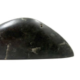 Ultra Minimal, Ultra Smooth, Masterfully Carved Dark Green Stone Inuit Whale, Signed in Syllabics, 1990