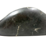 Ultra Minimal, Ultra Smooth, Masterfully Carved Dark Green Stone Inuit Whale, Signed in Syllabics, 1990