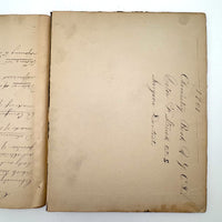 1901 Pathology/Bacteriology Marbled Cover Notebook with Gorgeous Colored Pencil Illustrations Throughout, NYC