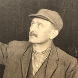 Unusual Antique Mounted Occupational Photo, Presumed Steel Worker