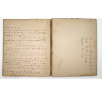 1901 Pathology/Bacteriology Marbled Cover Notebook with Gorgeous Colored Pencil Illustrations Throughout, NYC