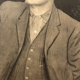 Unusual Antique Mounted Occupational Photo, Presumed Steel Worker