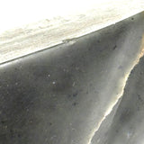 Ultra Minimal, Ultra Smooth, Masterfully Carved Dark Green Stone Inuit Whale, Signed in Syllabics, 1990