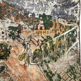 Thanks From Anacleto Perales, Hat in Hand: Well Weathered But Wonderful Old Mexican Folk Art Retablo