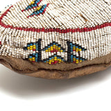 Collection of Three Antique Finely Beaded Sioux Moccasins, As Found