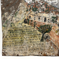 Thanks From Anacleto Perales, Hat in Hand: Well Weathered But Wonderful Old Mexican Folk Art Retablo