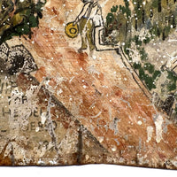 Thanks From Anacleto Perales, Hat in Hand: Well Weathered But Wonderful Old Mexican Folk Art Retablo