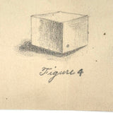 Three Forms, Six Views, Lovely Little 19th Century Graphite Shadow Study