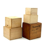 Infinity Box! ASW's 1892 Set of Five Handmade, Jointed Boxes, Very Precisely Nesting