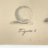 Three Forms, Six Views, Lovely Little 19th Century Graphite Shadow Study