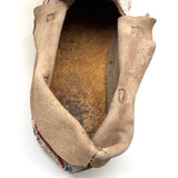 Collection of Three Antique Finely Beaded Sioux Moccasins, As Found