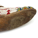 Collection of Three Antique Finely Beaded Sioux Moccasins, As Found
