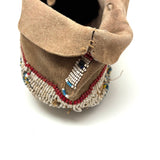 Collection of Three Antique Finely Beaded Sioux Moccasins, As Found