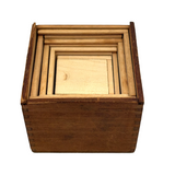 Infinity Box! ASW's 1892 Set of Five Handmade, Jointed Boxes, Very Precisely Nesting