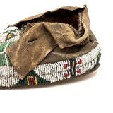 Collection of Three Antique Finely Beaded Sioux Moccasins, As Found